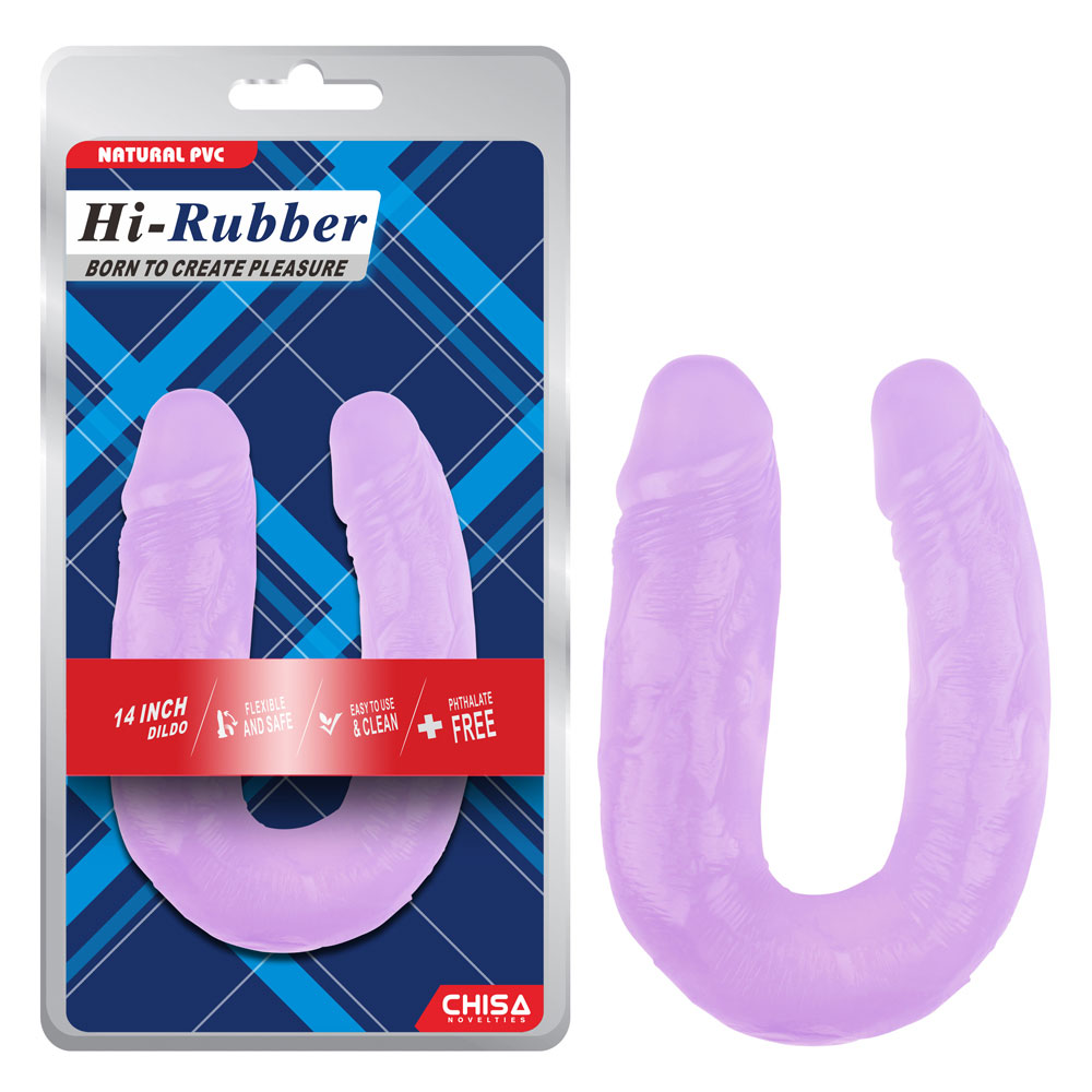 Dildo-roxo de 14 polegadas