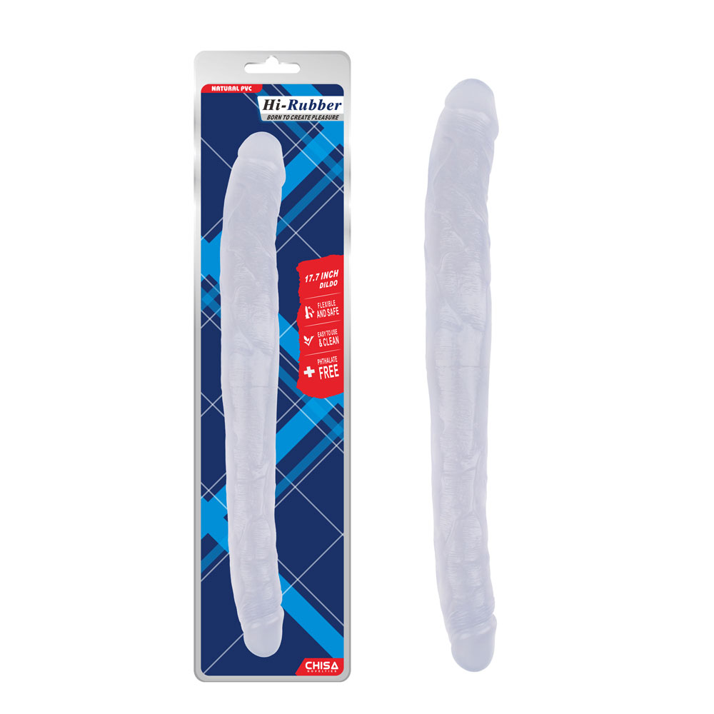 Dildo-Clear de 17,8 polegadas