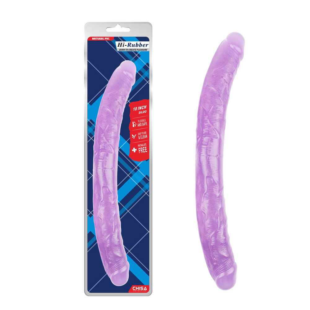 Dildo-roxo de 18 polegadas