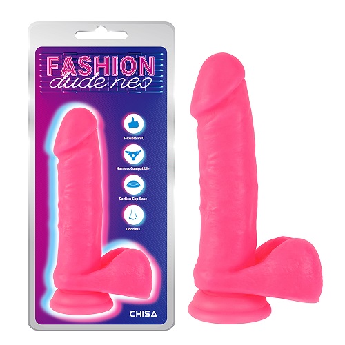 Dildo Rosa de Densidade Dupla de 7,6''
