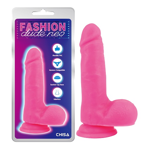 Dildo Rosa de Densidade Dupla de 7''