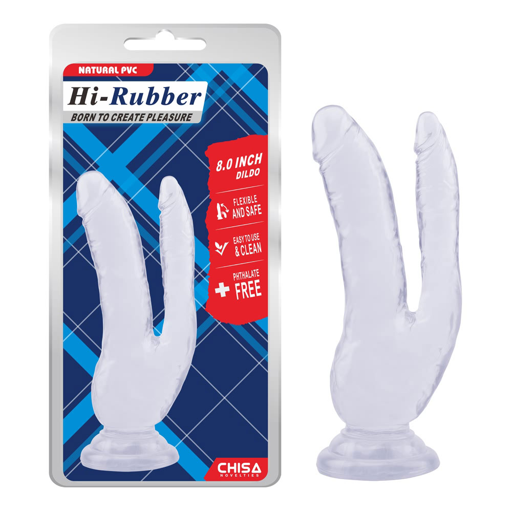 Dildo-Clear de 8,0 polegadas