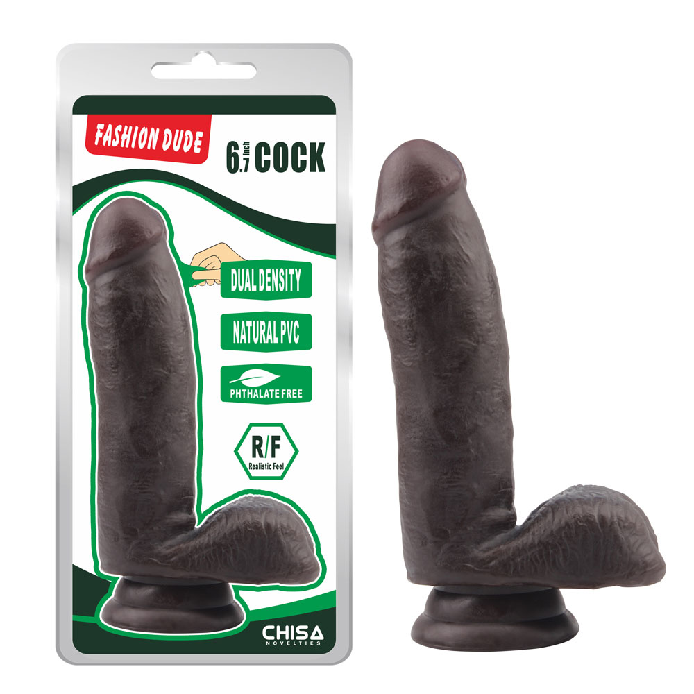 Fashion Dude-6,7 polegadas Cock-Brown