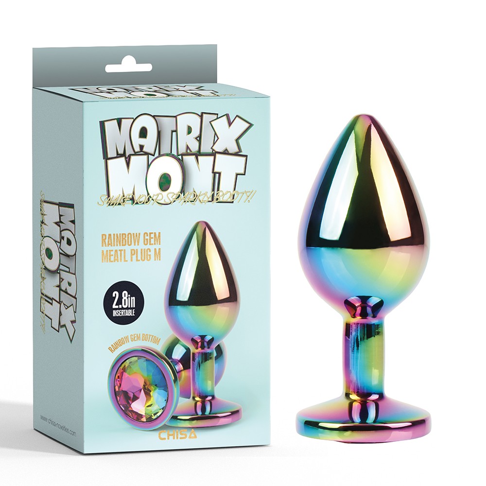 Plugue Meatl Rainbow Gem M
